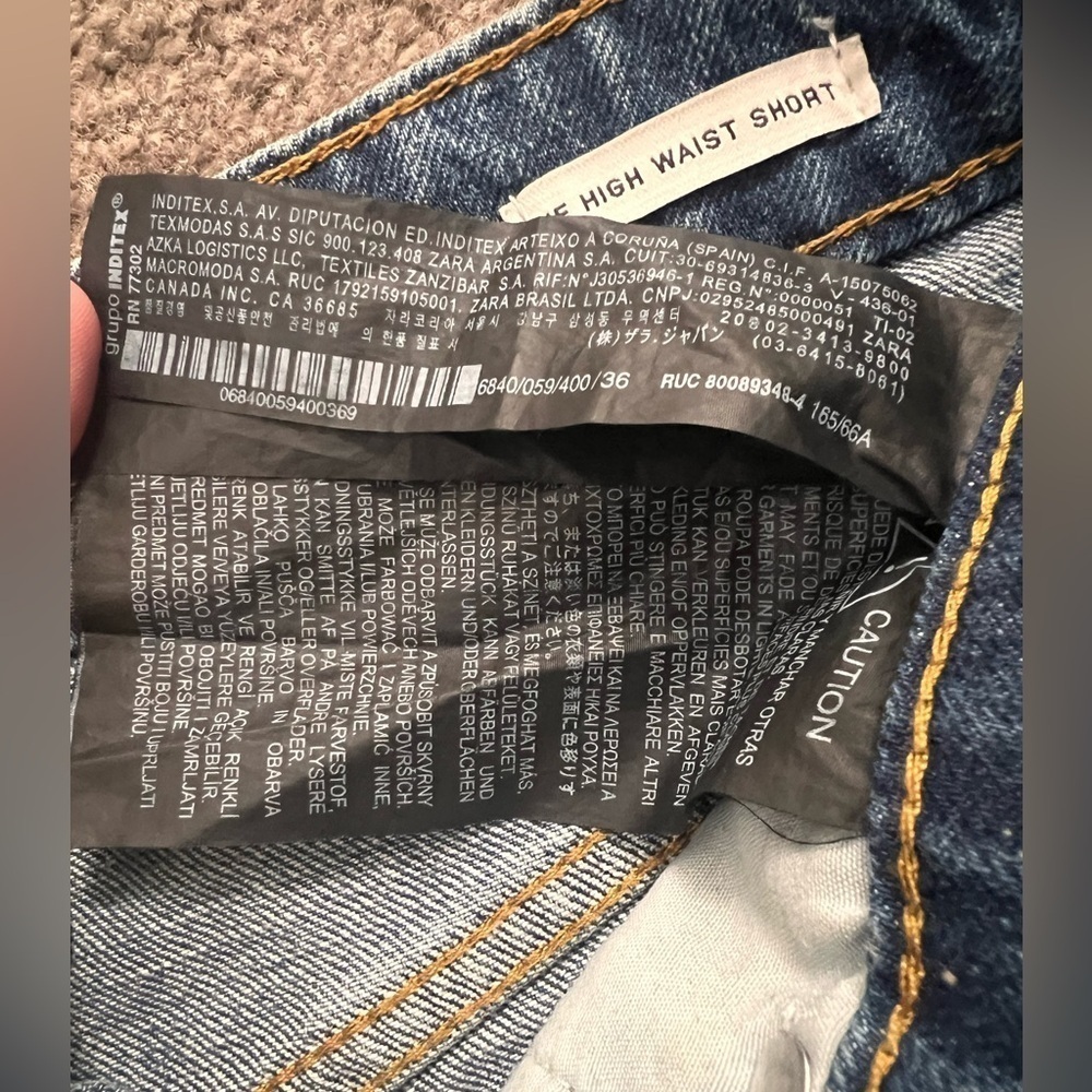 ZARA The HIGH Waist denim short - Picture 6 of 9